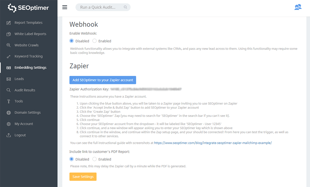 Zapier entegrasyonu